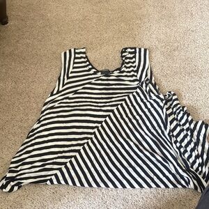 Premise Black and White Asymmetrical Dress